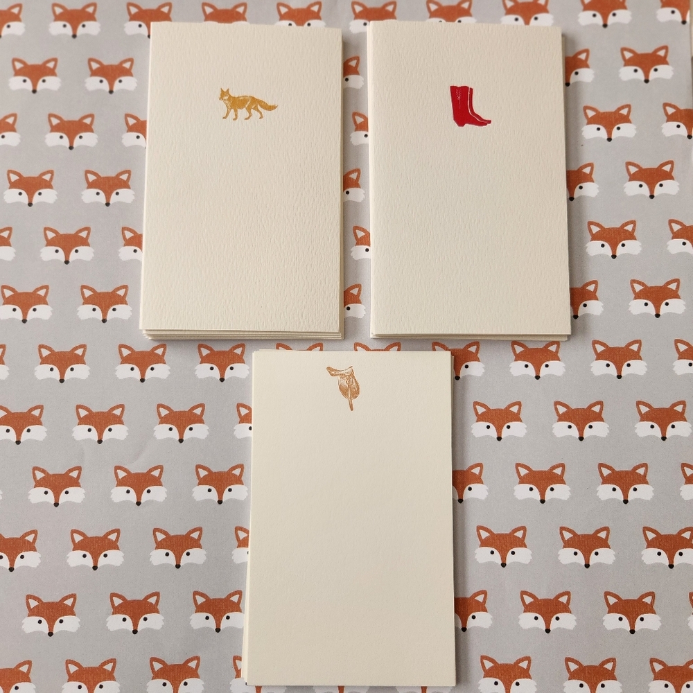 Set of 20 letterpress notecards "The Hunt"